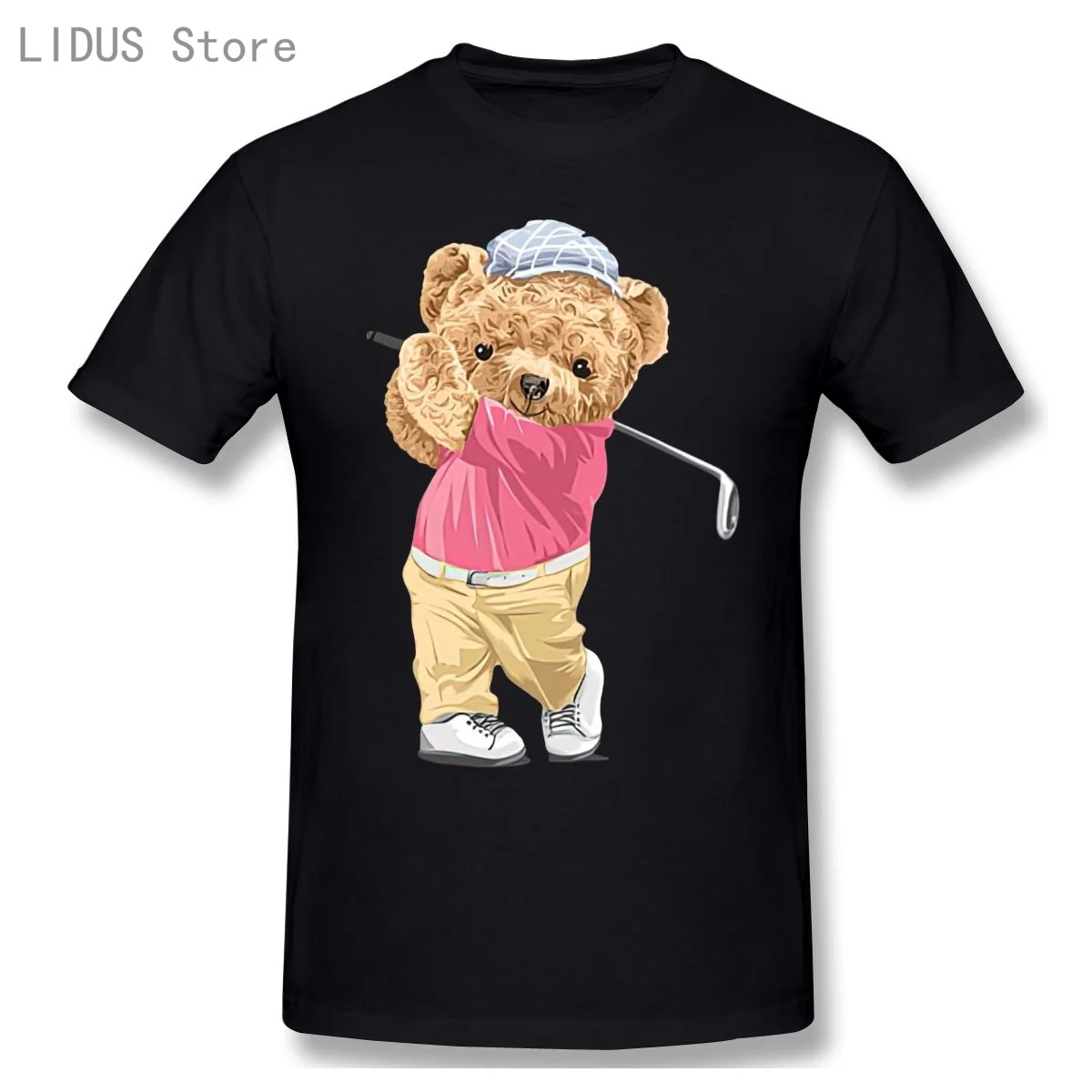 

Lovely Cartoon Golf Teddy Bear T shirt Harajuku T-shirt Graphics Tshirt Brands Tee Top