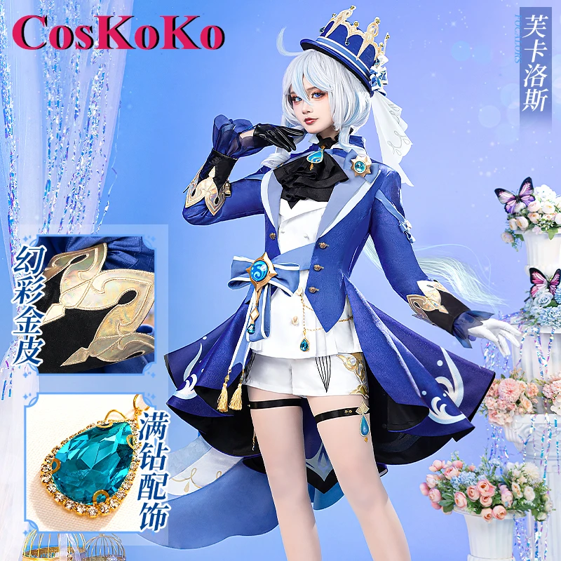 

CosKoKo Furina/Focalors Cosplay Anime Game Genshin Impact Costume Sweet Lovely Uniform Women Halloween Party Role Play Clothing