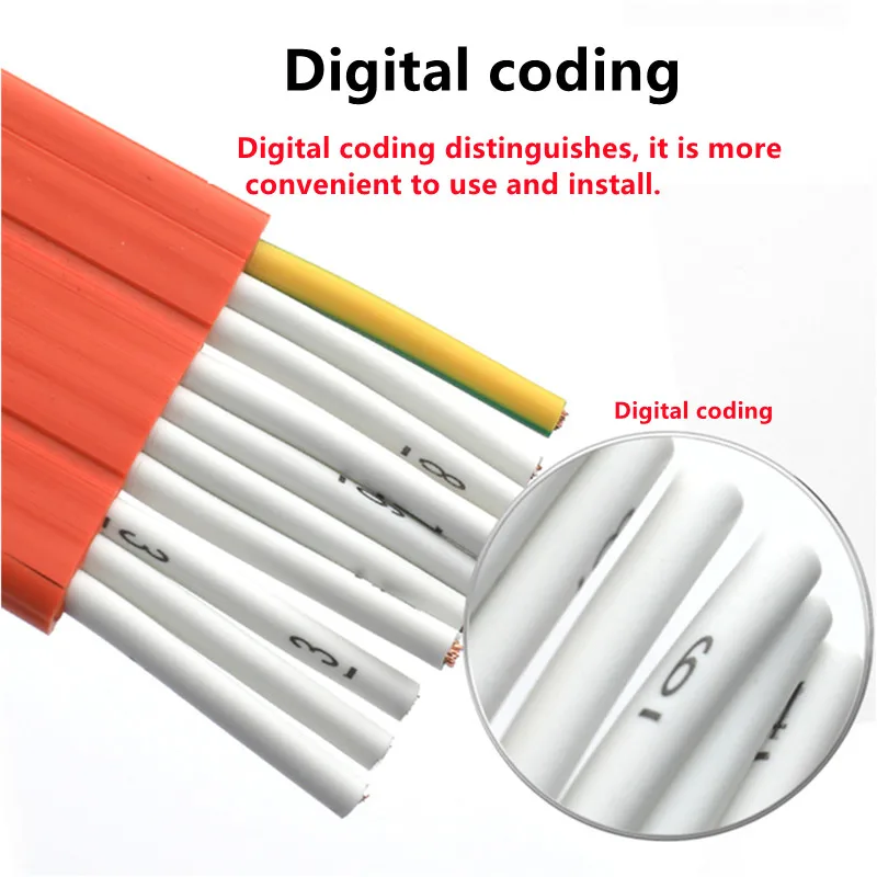 13 15 AWG/2 5 1 мм Приводной плоский кабель TVVB13 14 16 18 20-жильный лифта электрическая