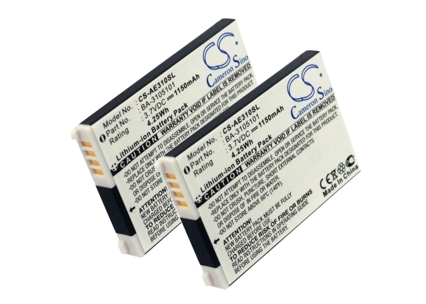 

2pack 1150mA Battery for Acer E300, E305, E360 BA-3105101