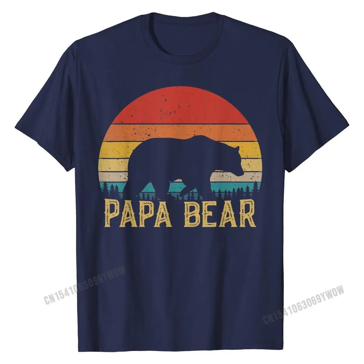 Ретро Винтажная Футболка С закатом Папа медведь походы кемпинг Подарок Новое