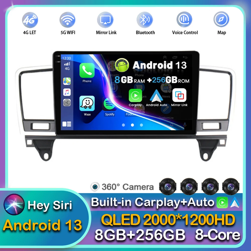 

Android 13 Carplay Auto Car Radio For Mercedes-Benz M-Class M Class W166 ML 2011-2015 Multimedia GPS Player Stereo 2din HeadUnit