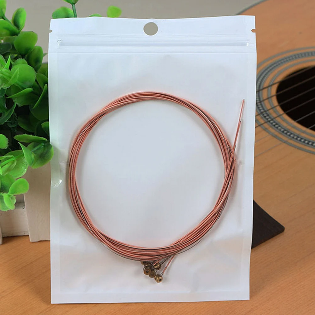 

6 Pcs Colored Guitar Strings Professional Acoustic Guitar Set Durable Copper Strings