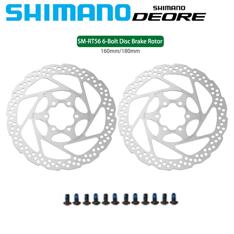 

Shimano DEORE SM RT56 Brake Disc Pad 6 Bolt Mountain Bikes Disc M610 RT56 M6000 Brake Disc 160MM 180MM MTB Original Parts