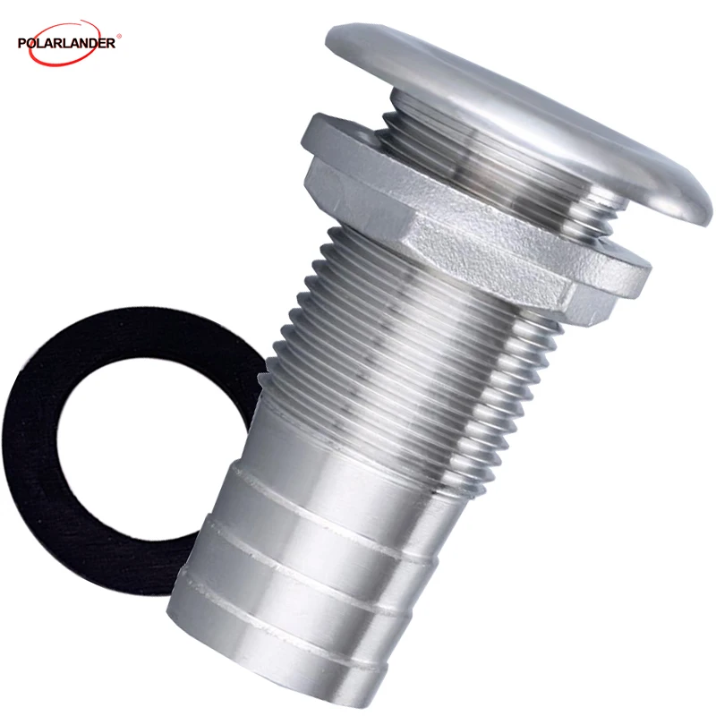 

Фитинг для Каяка из нержавеющей стали, морской фитинг для яхты, каноэ, сливная муфта для лодки, 1/4 "42 мм, шланг, штуцер, соединитель корпуса