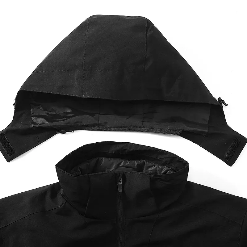 LNGXO зимний 3 в 1 пуховик для мужчин теплая водонепроницаемая ветровка пеших