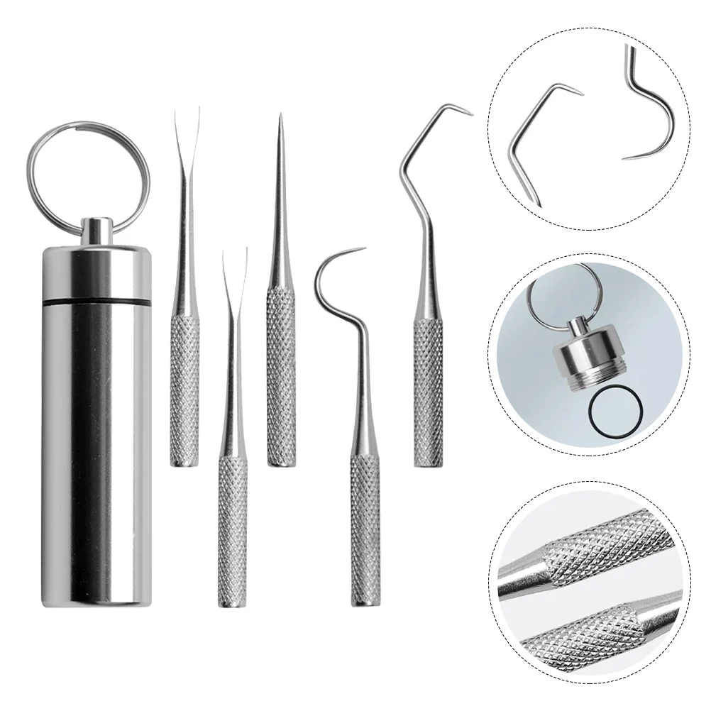 

1 Set Reusable Cleaning Tools Stainless Steel Toothpick Set Care Tools