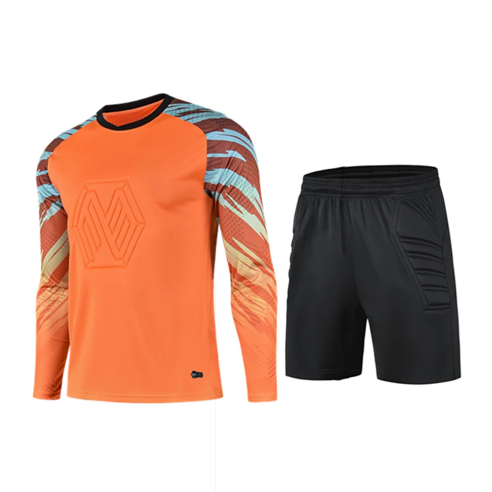 Детский и взрослый футбольный комплект из Джерси для детей мужчин форма вратаря