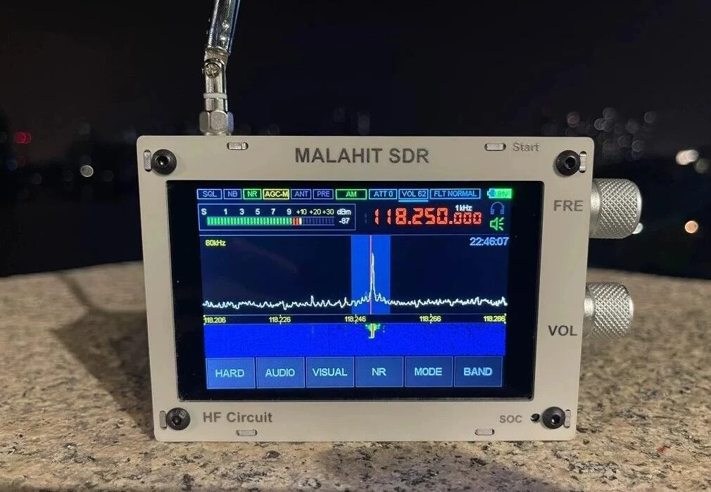 С расширительной платой 1 10d 50 кгц-2 ГГц Малахит SDR радио Malahit DSP приемник AM/SSB/NFM/WFM +