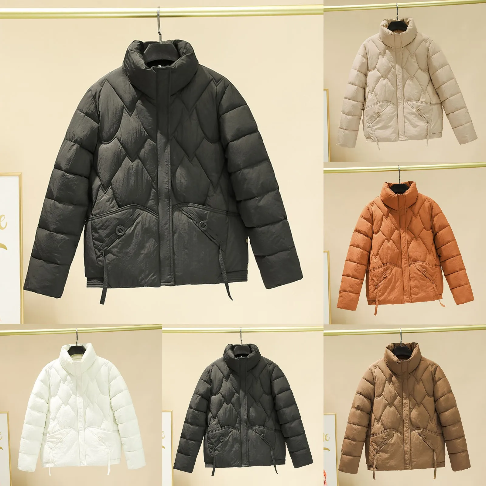 

Женская модная зимняя короткая куртка на хлопковом наполнителе