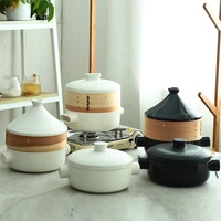 korean ceramic stock pots kids tall large minimalist casserole creativity cazuelas de cocina dining table accessories oc50mg