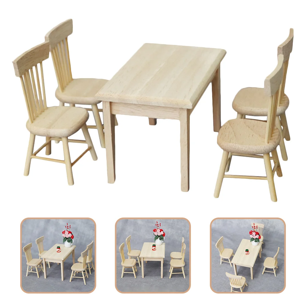 

House Mini Furniture Mini Furniture Dining Table Miniature Furniture And Accessories Wood Tiny House Furniture Micro Scene