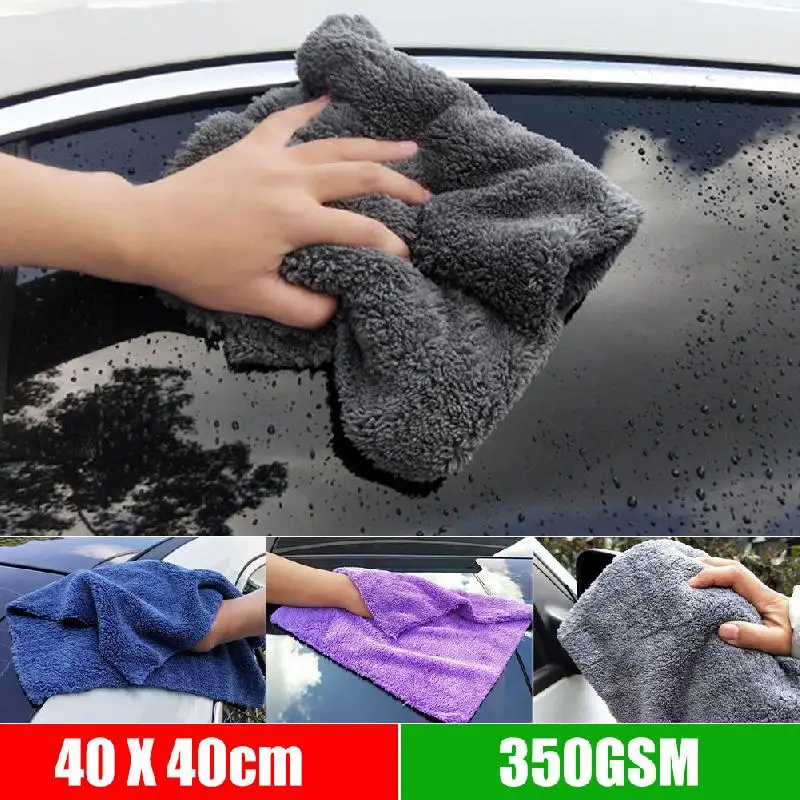 

Microfiber Car Wash Towel 40x40cm Coral Velvet Super Absorbent Cleaning Cloth Auto Towel One-time Drying Cleaning Accessories