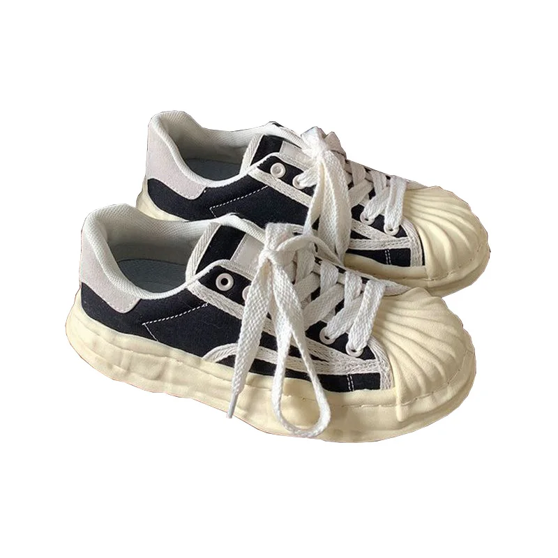 Кроссовки OVXUAN мужские парусиновые, роскошные полусапожки на платформе, толстая платформа, Сращивание, увеличенный рост