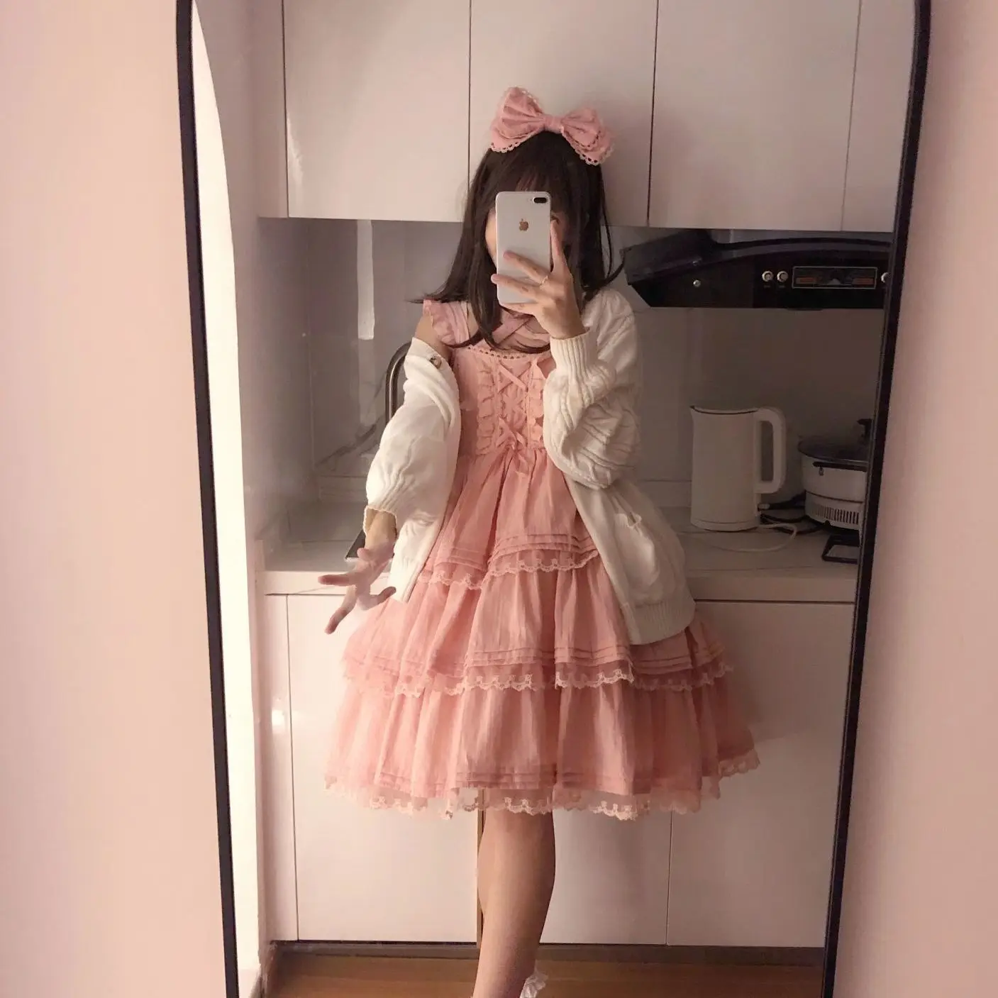 

First love original design Lolita sweet spice style sling jsk dress