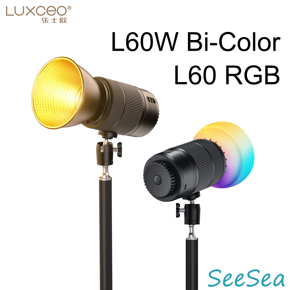 Фото LUXCEO L60 RGB/двухцветный заполняющий светильник прямой трансляции, мини-портативный светильник для фотосъемки №1