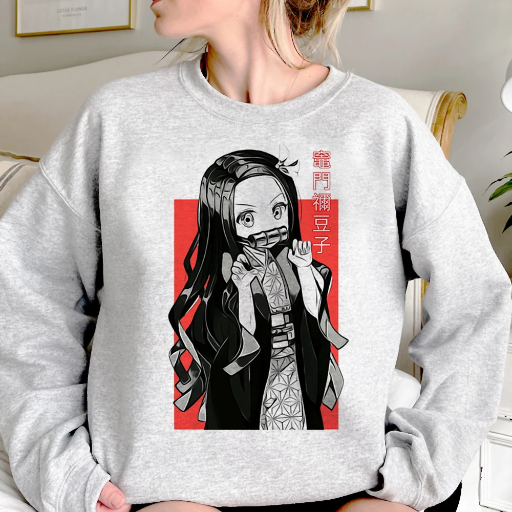 

Demon Slayer hoodies women anime Kawaii streetwear 90s pulls Pullover female Winter tracksuit