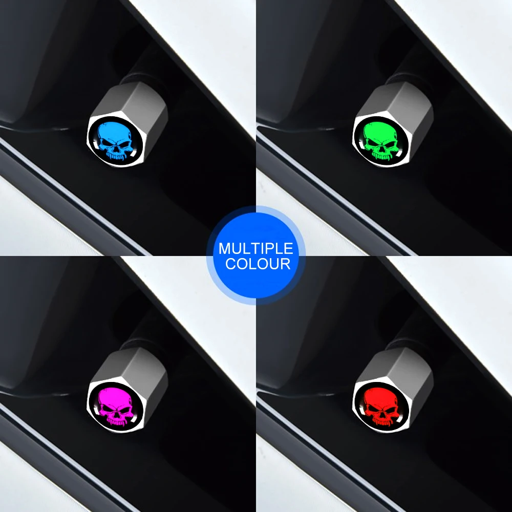 4 шт./компл. автомобильный Стайлинг цинковый сплав универсальный стиль черепа