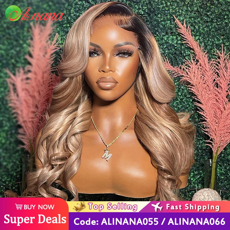 Ed Hd 13x6 Lace Frontal Wig Body Wave 5x5 Lace Closure Wig Brown Glueless Wear Go Human Hair Wig For Women