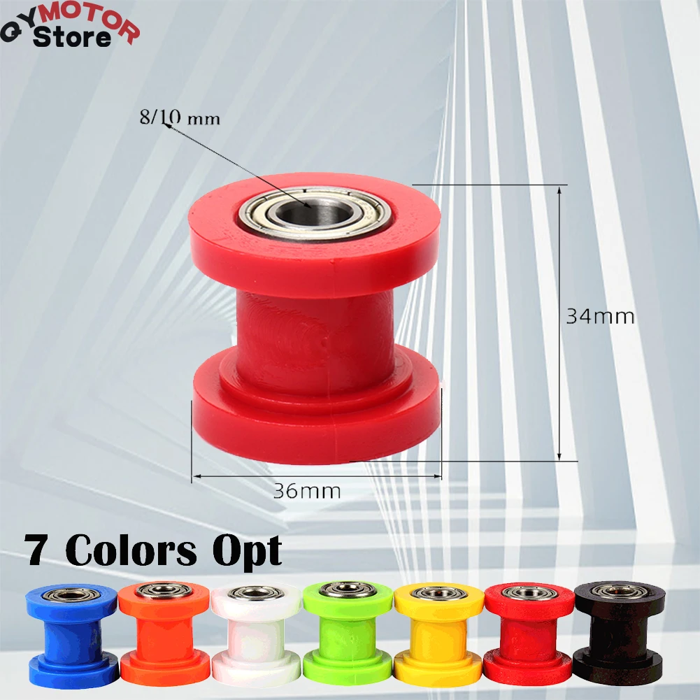 

Ролик цепной для мотоцикла, натяжитель колеса 8/10 мм, для эндуро, питбайка, Кросса, квадроцикла CR CRF XR