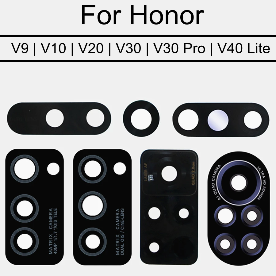 

Стеклянный объектив задней камеры для Honor V9 V10 V20 V30 Pro V40 Lite, основная задняя камера, стеклянный объектив, Сменное стекло для камеры