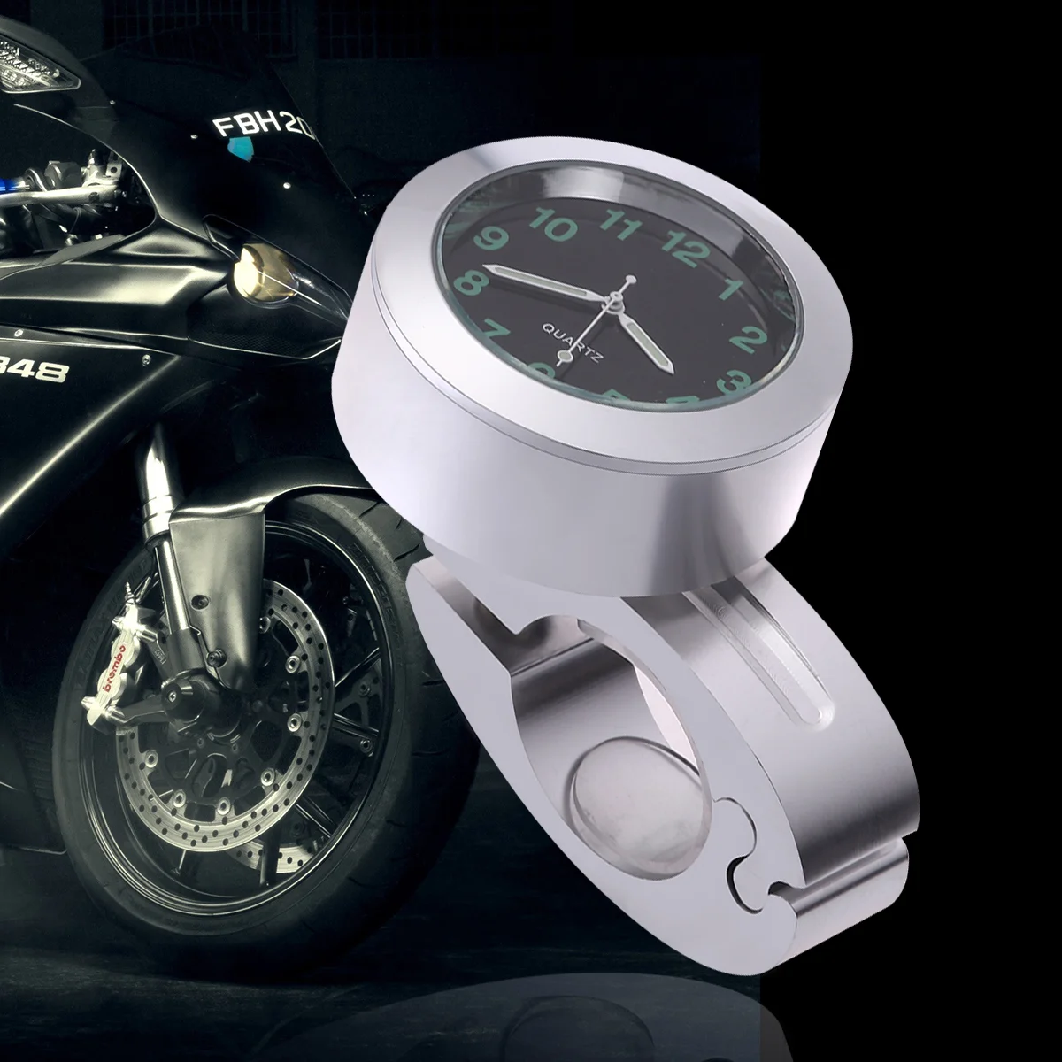 

Clock Motorcycle Handlebar Mount Digital Watch Motorbike Waterproof Handbar Bike Mini Accessory Car Dashboard 8Mountednumber