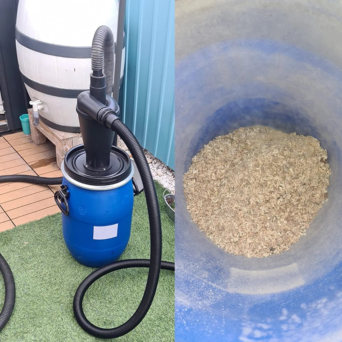 Dust Cyclone Collector DIY Turbocharged Woodworking Filter Industrial Separator Canister Vacuum Cleaner Flange Base Home Tool