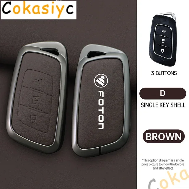 

Кожаный автомобильный смарт-чехол для дистанционного ключа, защитный чехол для Foton Senior General G9 Landscaper Yutu 9/8 пикап F9 Xiangling Q