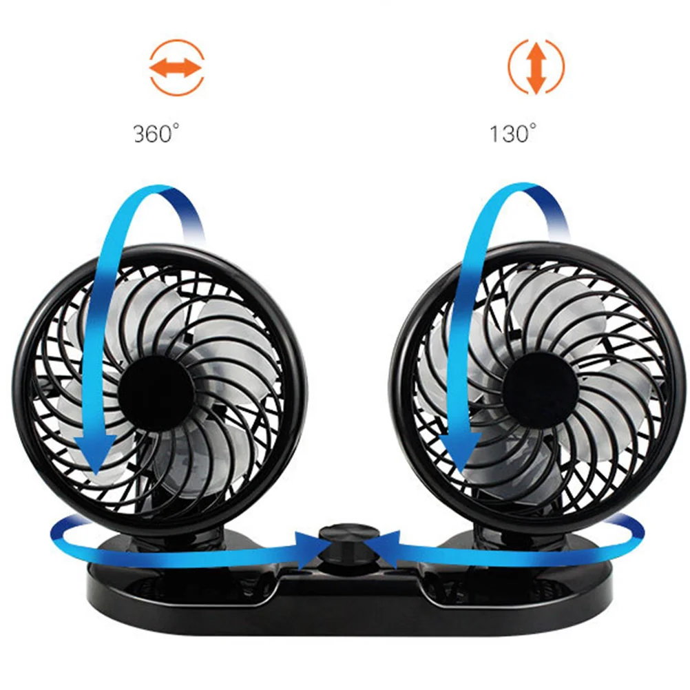 Портативный вентилятор для автомобильной приборной панели вращающийся на 360