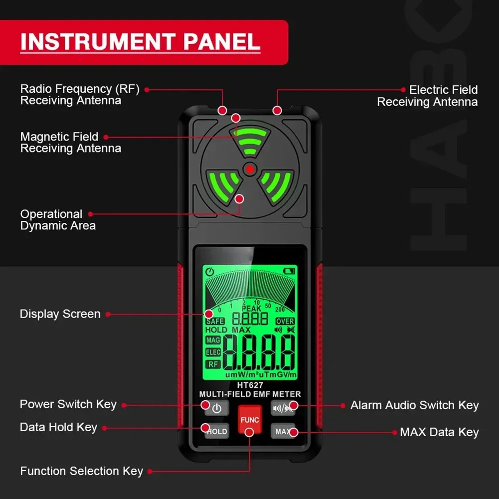 Измеритель ЭДС 3 в 1 детектор электромагнитного поля точное измерение звуковая