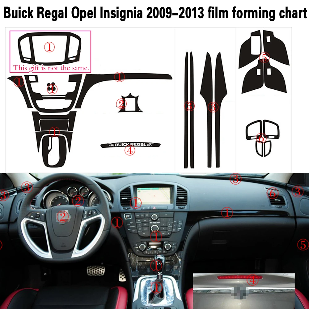 

Car Accessories 5D Carbon Fiber Sticker For Buick Regal Opel Insignia 2009-2013 Interior Center Console Color Change Molding