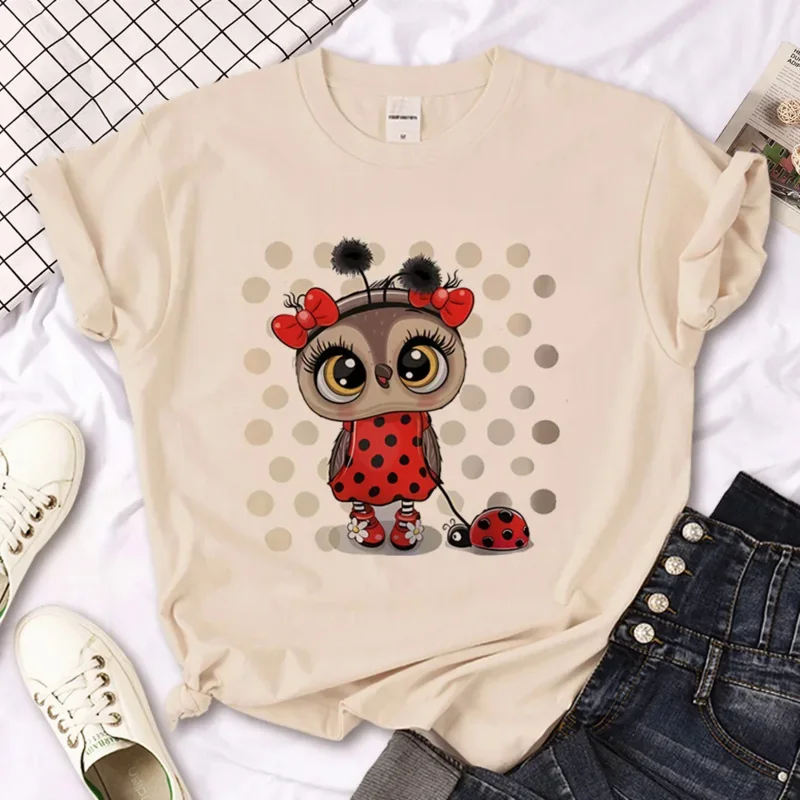 Футболка женская в стиле Харадзюку с совой |