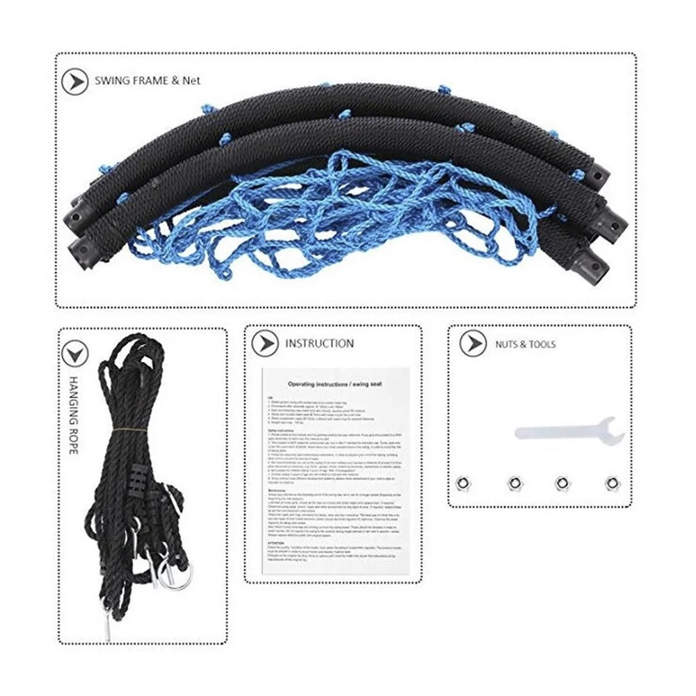 Скандинавский комнатный/уличный подвесной стул детское качели веревка