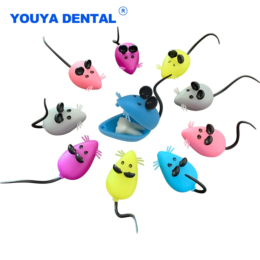 Cute Mini Mouse Shape Plastic Save Milk Teeth Storage Box Baby Teeth Box For Boy Girl Kid Baby Tooth Organizer Gift
