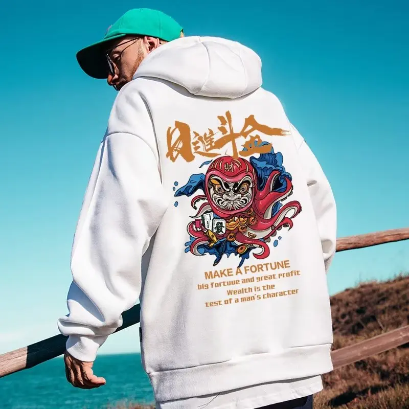 

Fashion Boys Cool Men Hip Hop Hoodies Chinese National Tide Casual Sweatshirts Streetwear Men Women Loose Pullover Hoodie Male