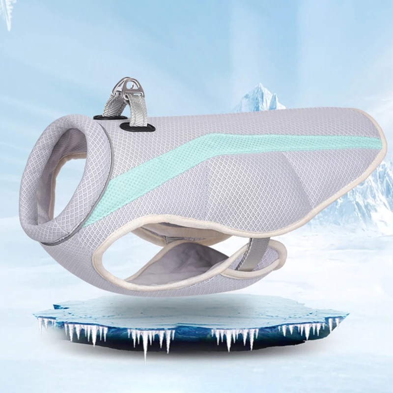 

Охлаждающий Жилет для собак, куртка НА ШЛЕЙКАХ для собак, доступно в трех цветах, летняя одежда для домашних животных, костюм Французского бульдога для тренировок на открытом воздухе