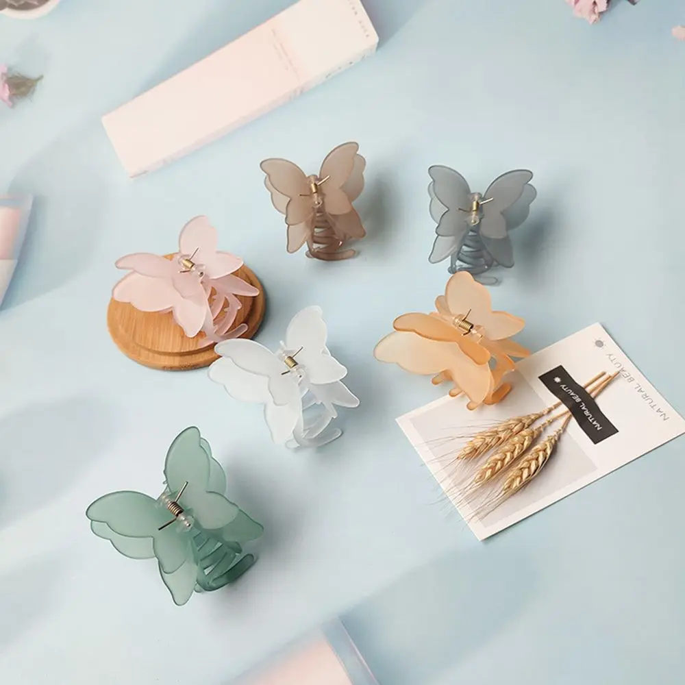

Beach Acrylic Crab Hairpin Headwear Chic Clamps Simple Claws Barrettes Butterfly Hair Clips Headdress Accessories