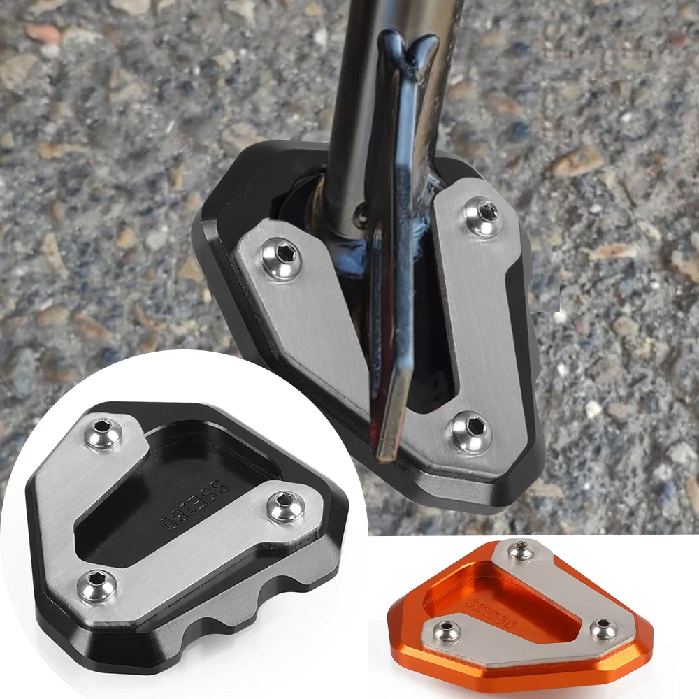 

For 1290 Super Duke GT 2016 2017 2018 Motorcycle Accessories CNCAluminium Flat Foot Side Stand Enlarge Extension Kickstand Plate