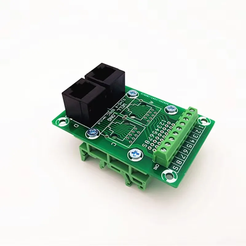 RJ45 8P8C Jack2-Way Buss Breakout Board клеммный блок простой кронштейн для установки разъема.
