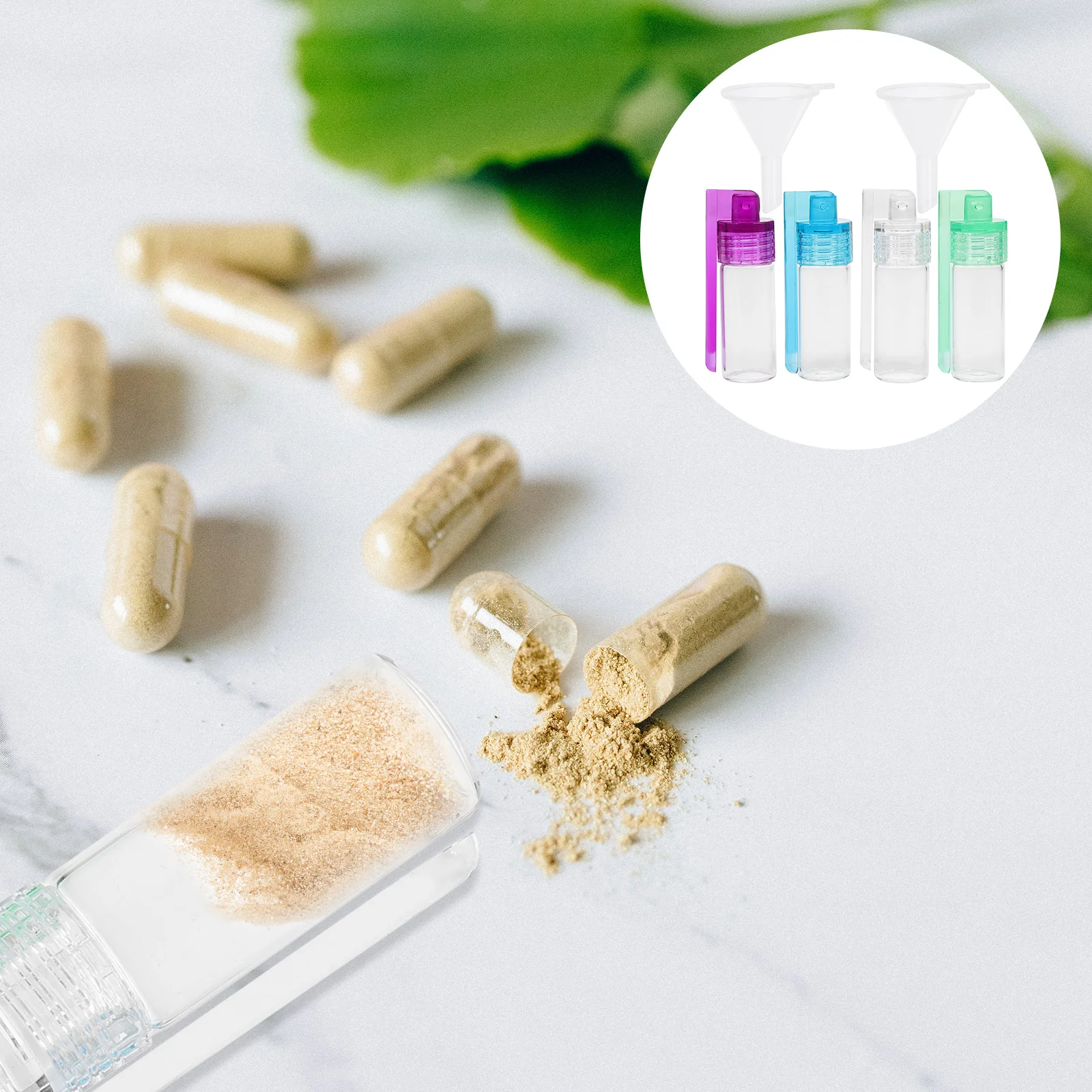 

1 Set Vial Sealed Specimen Cups Sample Bottle with Spoon Fecal Container Sample Specimen Bottle