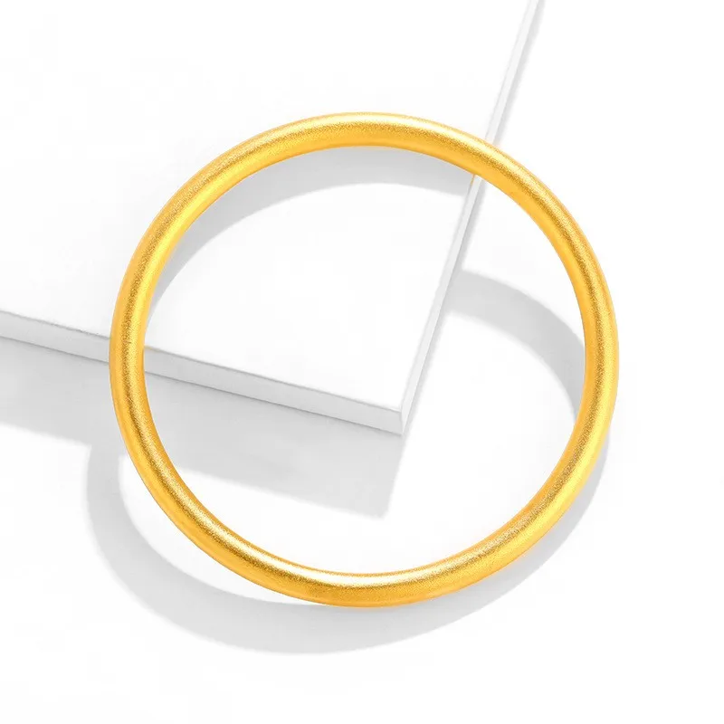 2024 классический позолоченный Круглый Женский браслет из золота 24 карата