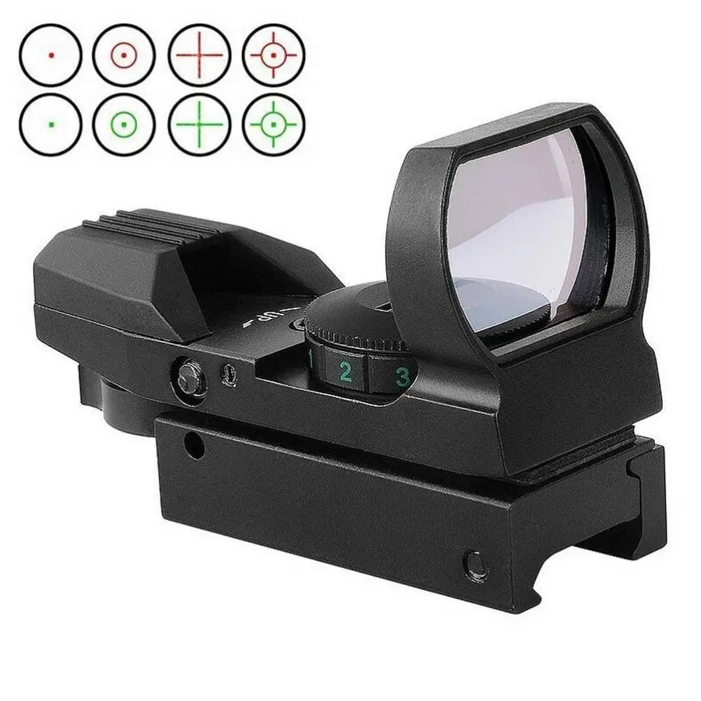 

Riflescope Hunting Optics Holographic Red Green Dot Sight Reflex 4 Reticle Tactical Scope Collimator Anti-Fog Hunt Accessories