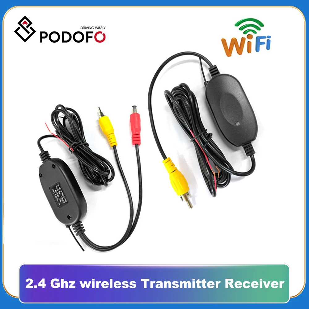

Podofo Автомобильная камера заднего вида Wifi беспроводной комплект проводки 2,4 GHz DC 12V автомобильная камера s RCA видео беспроводной передатчик/приемник