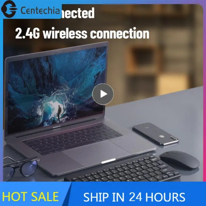 

Ultra-thin 1600 Dpi Keyboard For Tablet 2.4g Ultra Thin Keyboard Noise Reduction Button Wireless Mouse Keyboard Portable