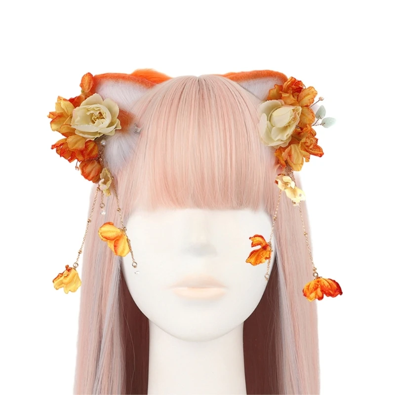 

Easter Headband Kitten Ear Shape Hair Hoop Party Headpiece Cosplay Costume Props