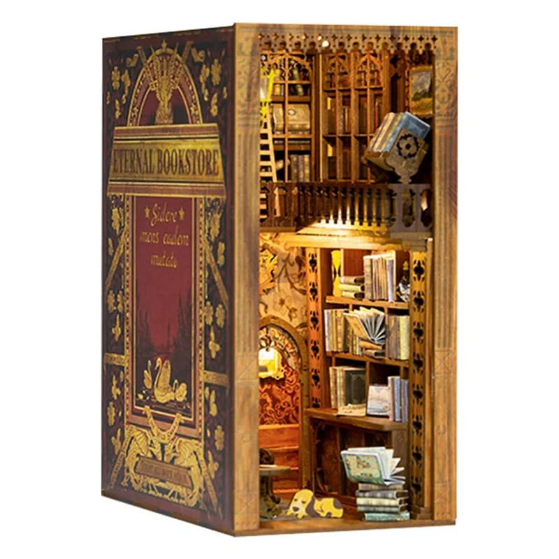 

Новый набор «сделай сам» для книжных ножей, 3D Деревянный пазл, книжные концы, «сделай сам», подставка для полок, декоративный строительный комплект