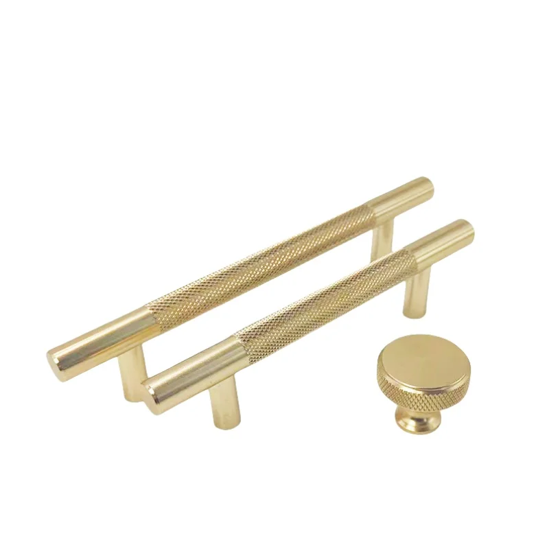 Современные длинные накатанные кухонные дверные ручки для шкафа из алюминиевого