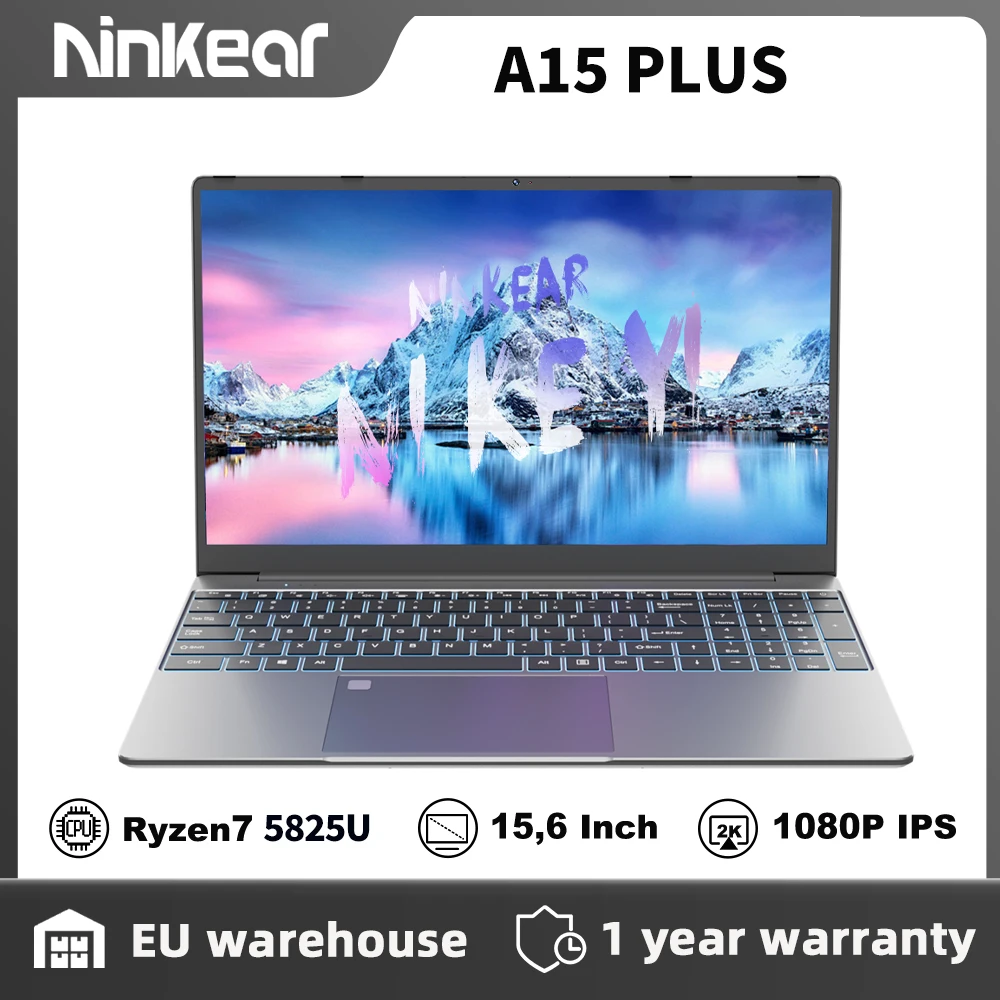 Ноутбук Ninkear A15 Plus 15,6 дюйма FHD IPS, 32 ГБ DDR4, 1 ТБ, ноутбук ...