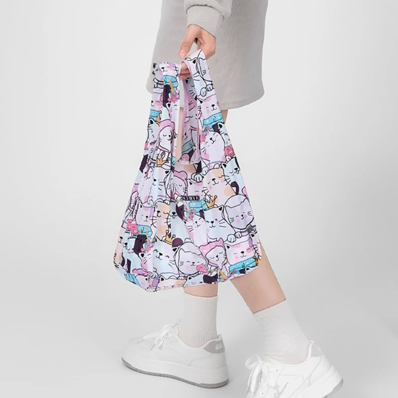 Нейлоновая Складная многоразовая сумка для покупок Polybye маленькая сумка-тоут