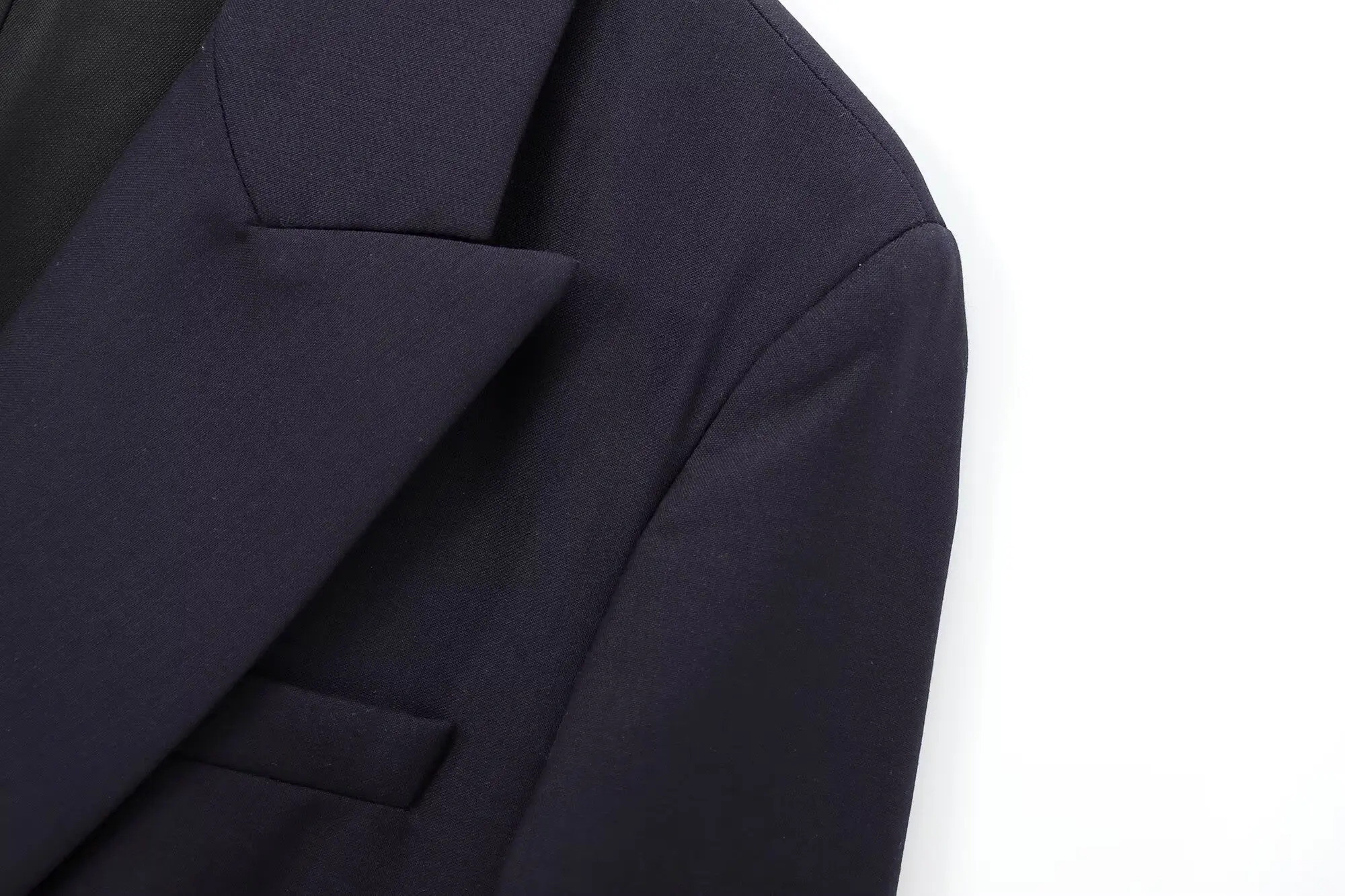 Увядимый британский модный женский двубортный пиджак минималистичный